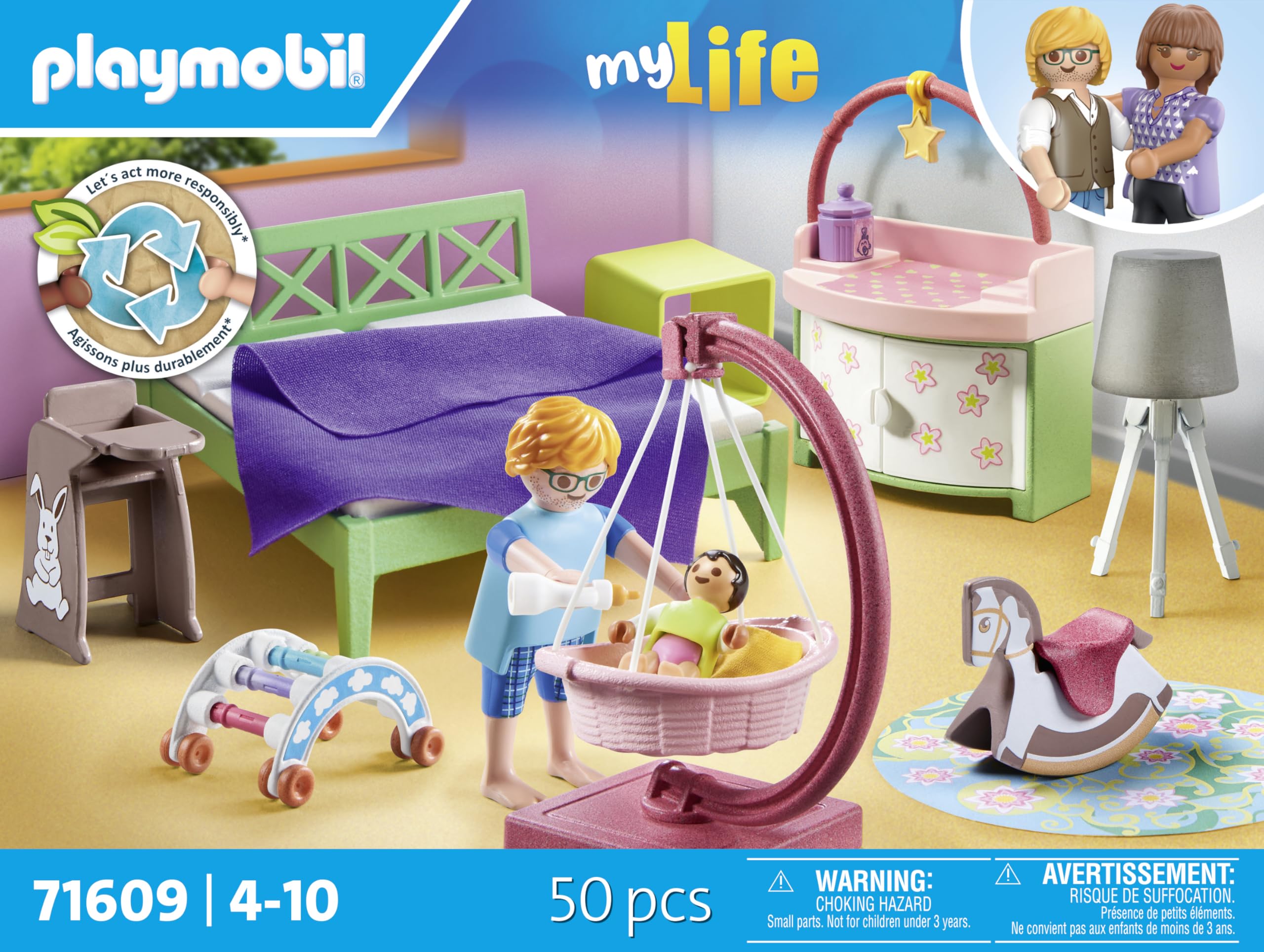 Playmobil Bedroom with Baby Corner colorful rocking arch invites gentle swinging