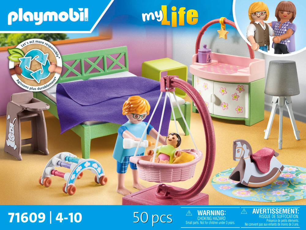 Playmobil Bedroom with Baby Corner colorful rocking arch invites gentle swinging
