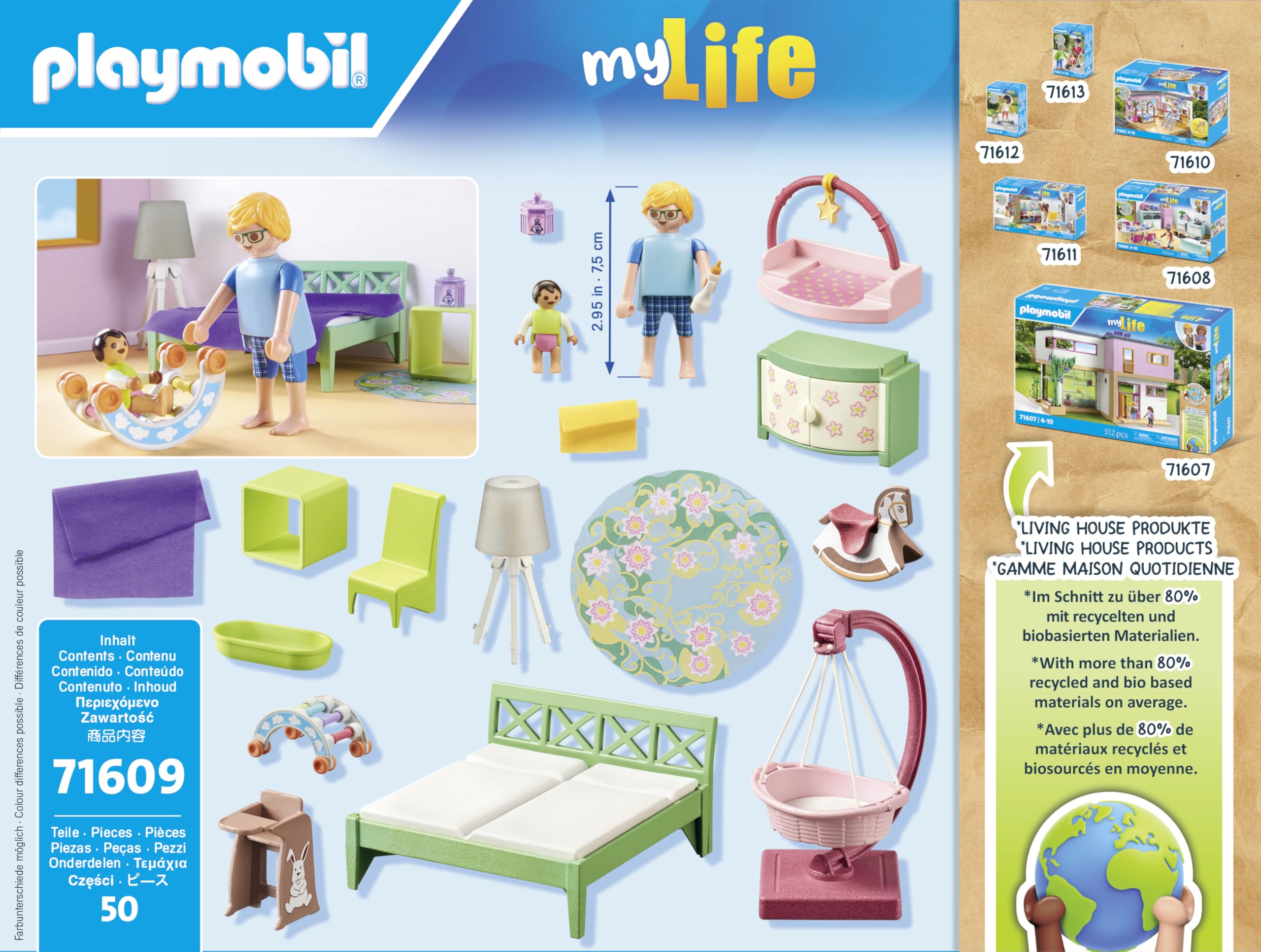 Playmobil Bedroom with Baby Corner swing and accessories spark imaginative play