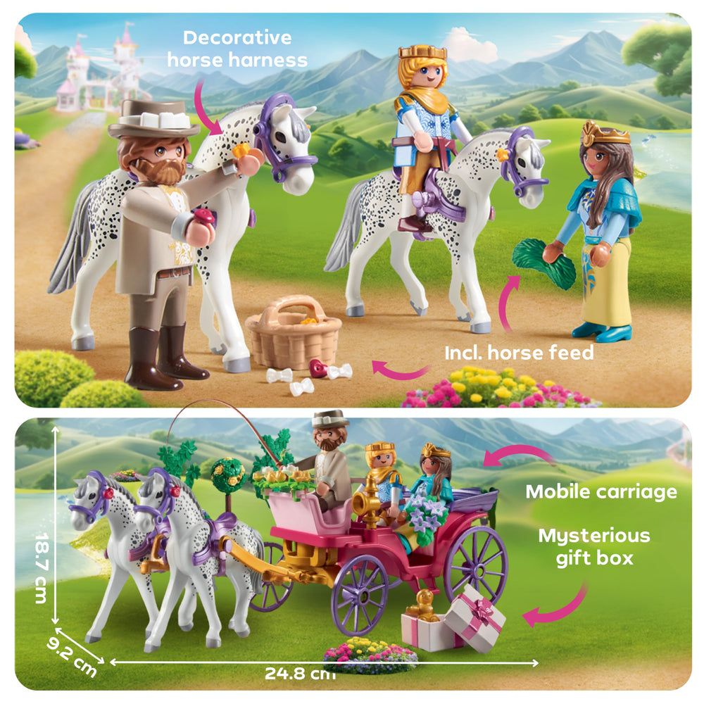 Playmobil Carriage Ride: hidden gift box adds a surprise element to playtime.