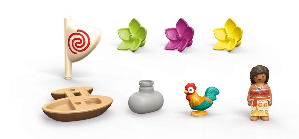 Colorful flowers accessory for stacking in Playmobil set.