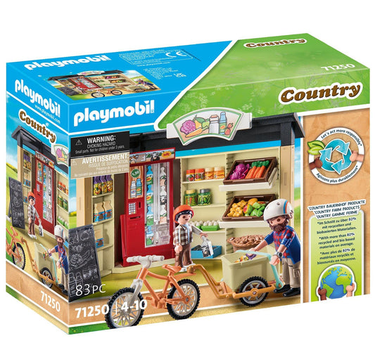 Playmobil Country Farm Shop bicycle with trailer for active storytelling.