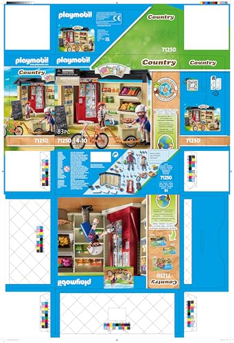 Playmobil Country Farm Shop vegetables add color to farm market play.