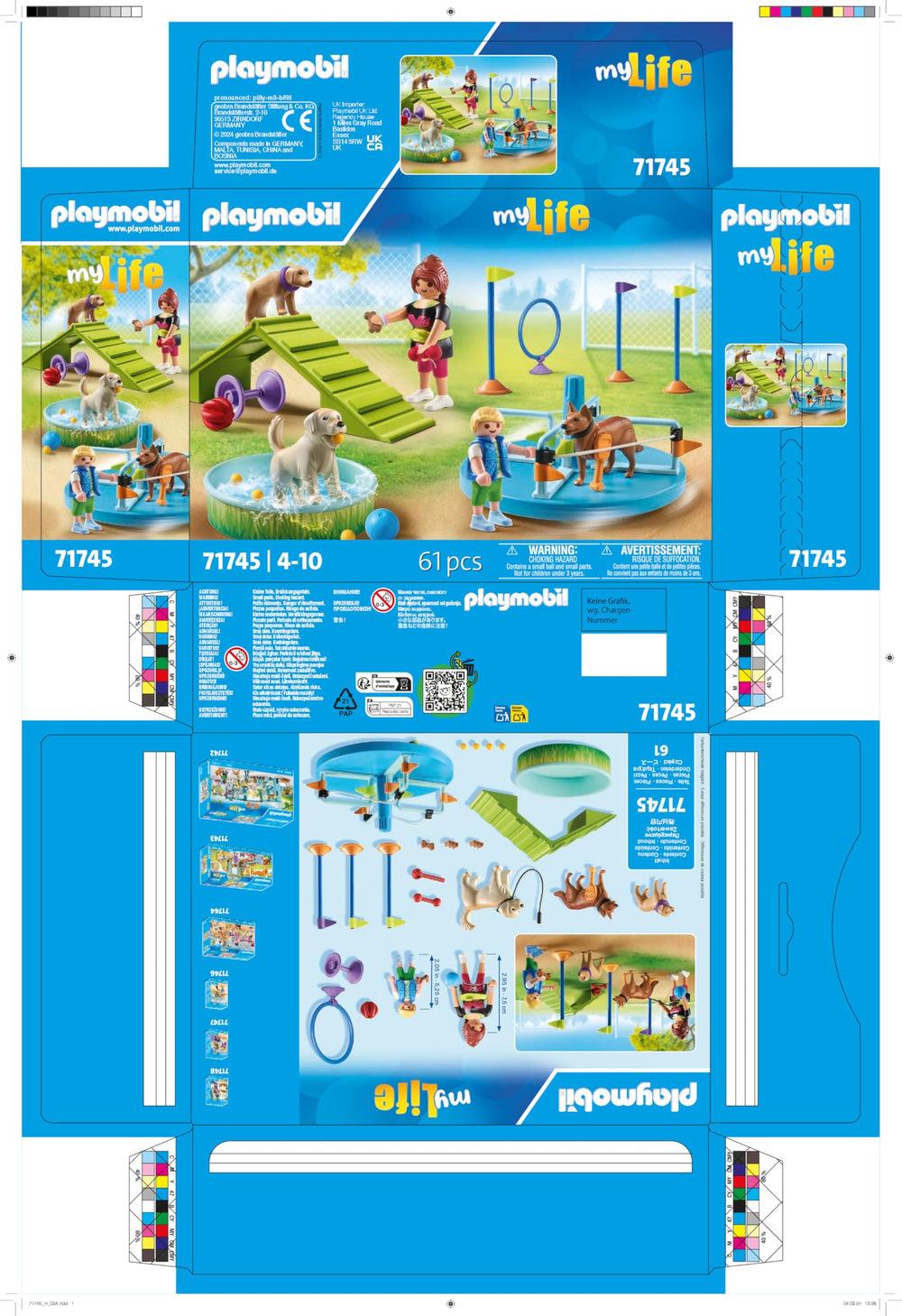 Playmobil Dog Park accessories included for extended pretend play scenarios.