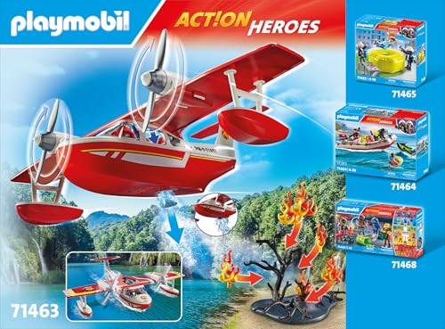 Full range of Playmobil Firefighting Seaplane accessories for varied missions