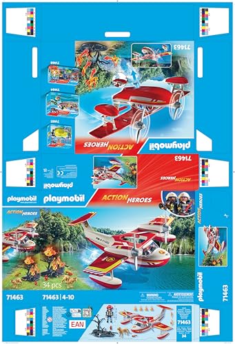 Easy setup instructions for Playmobil Firefighting Seaplane assembly