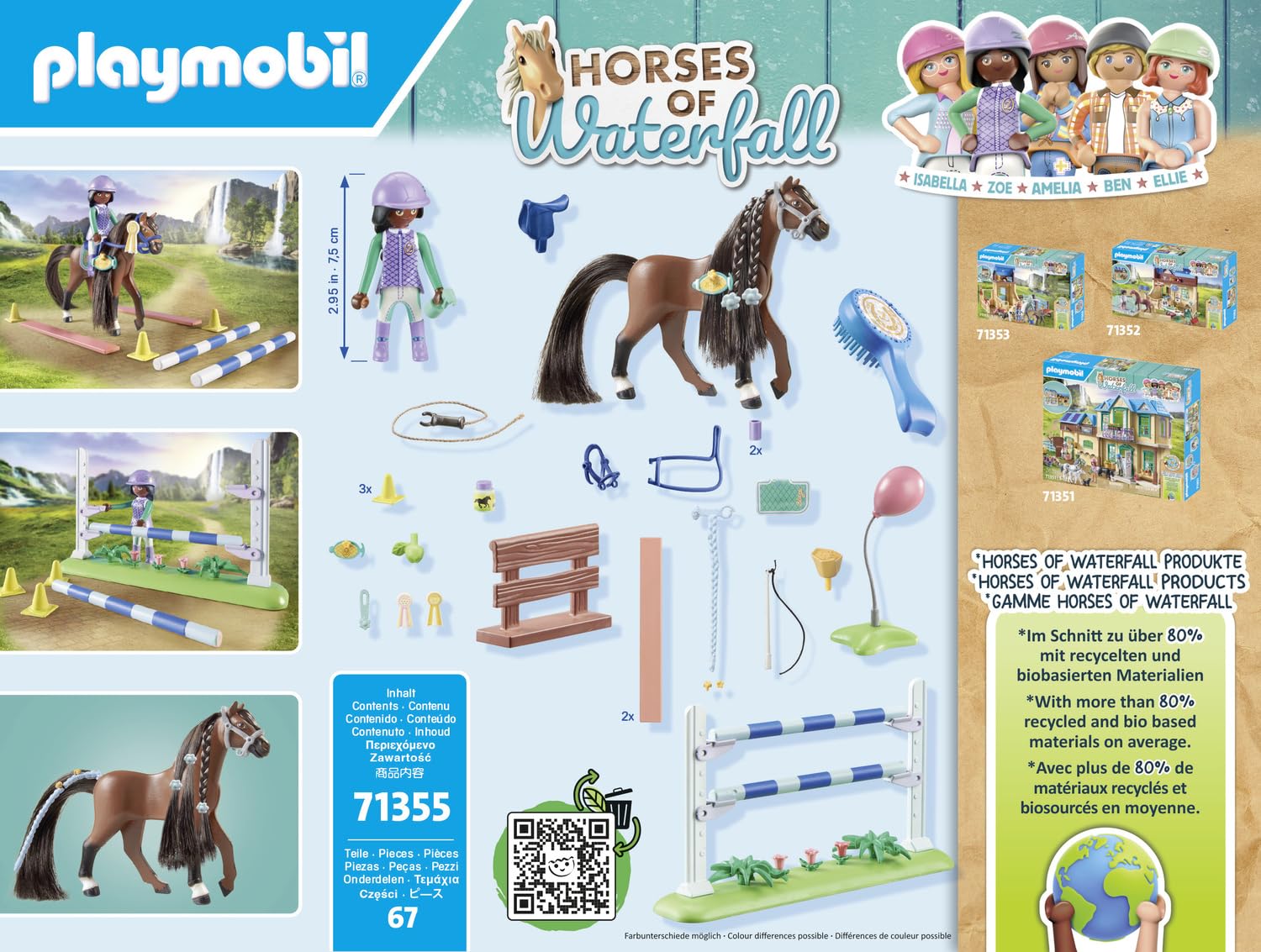 Playmobil Horses of Waterfall: Arena jump area invites confident show jumping play.