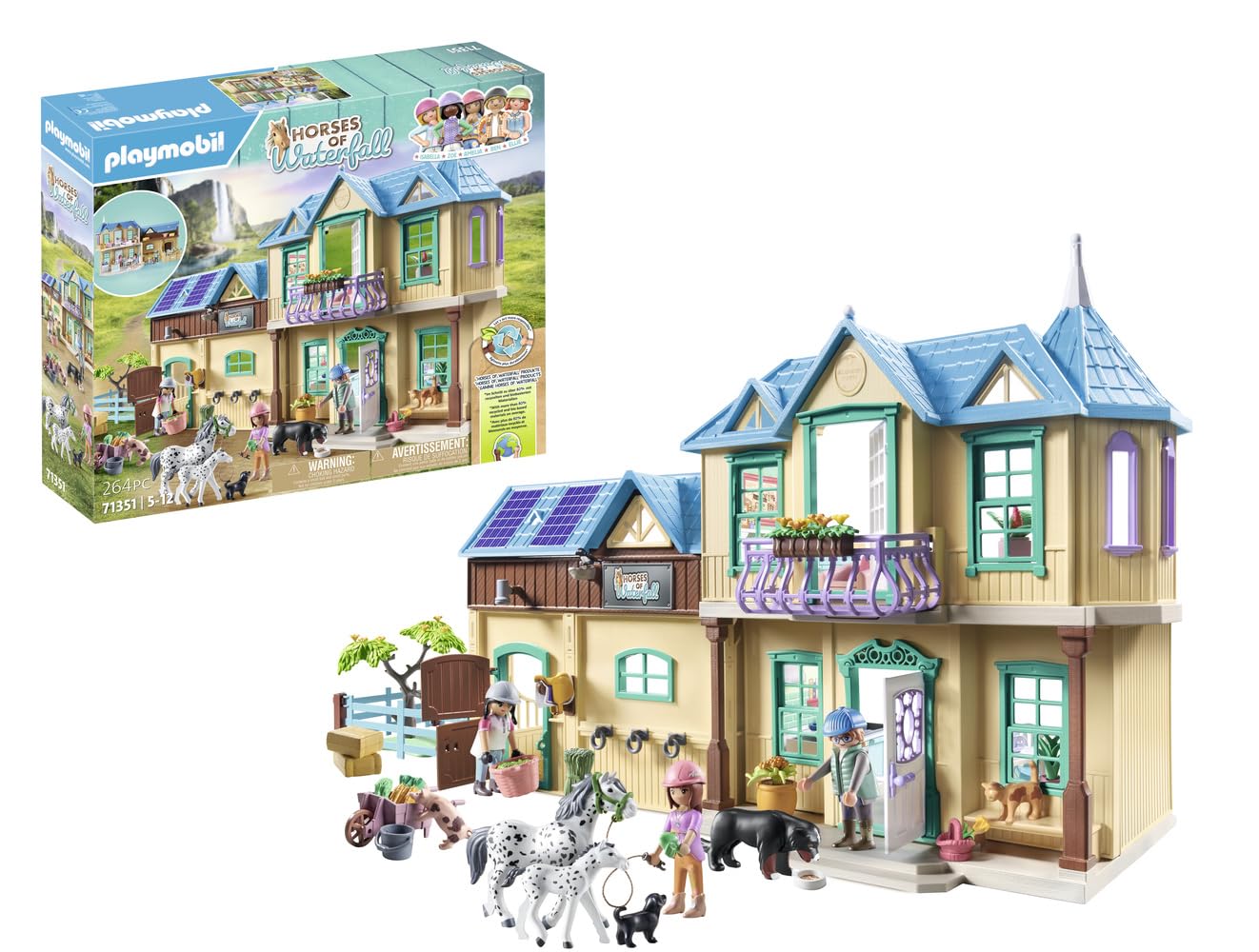 Playmobil Horses of Waterfall Ranch living area for cozy, imaginative home play.