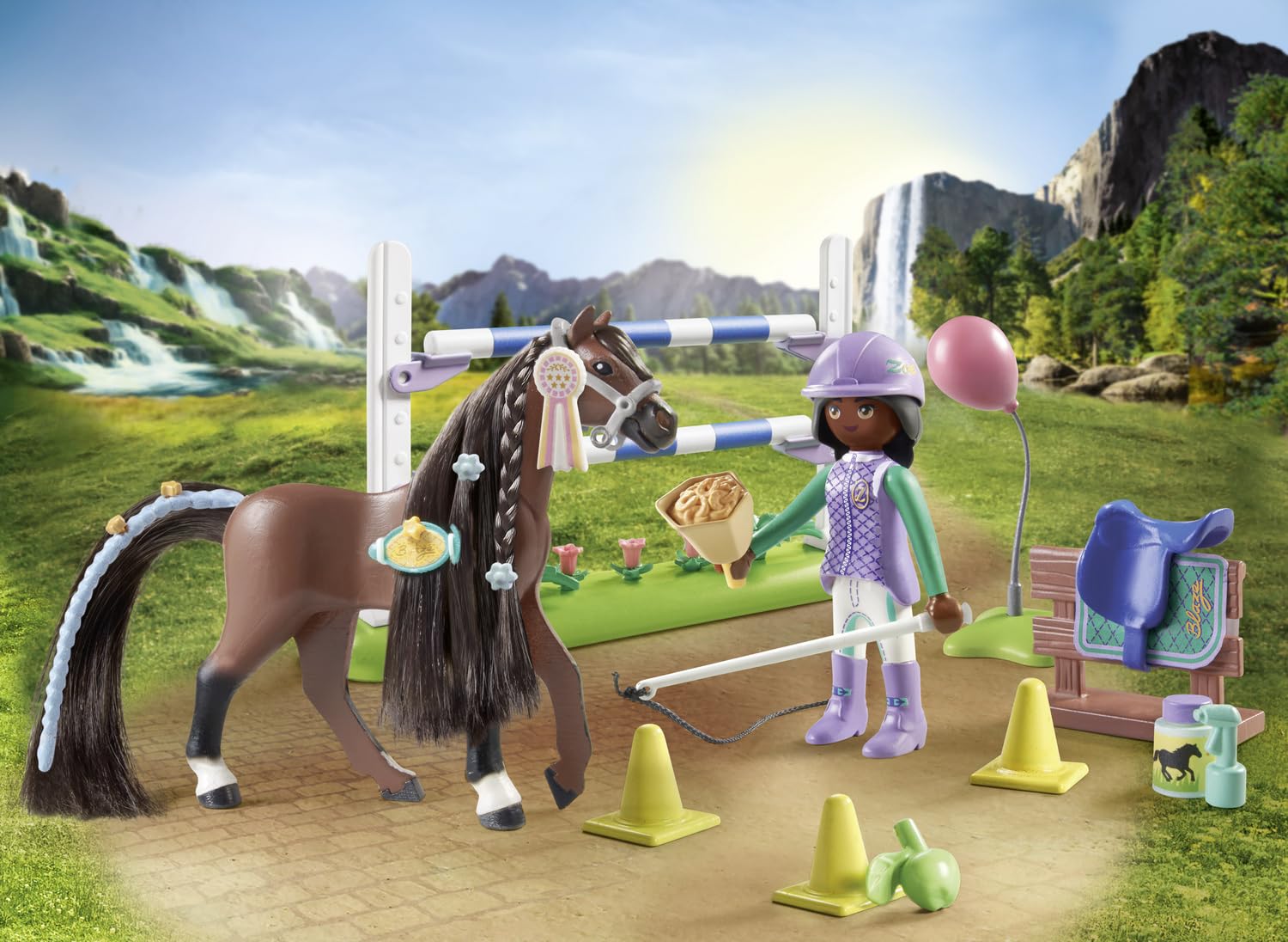 Playmobil Horses of Waterfall: Saddle and bridle included for ready-to-ride setup.