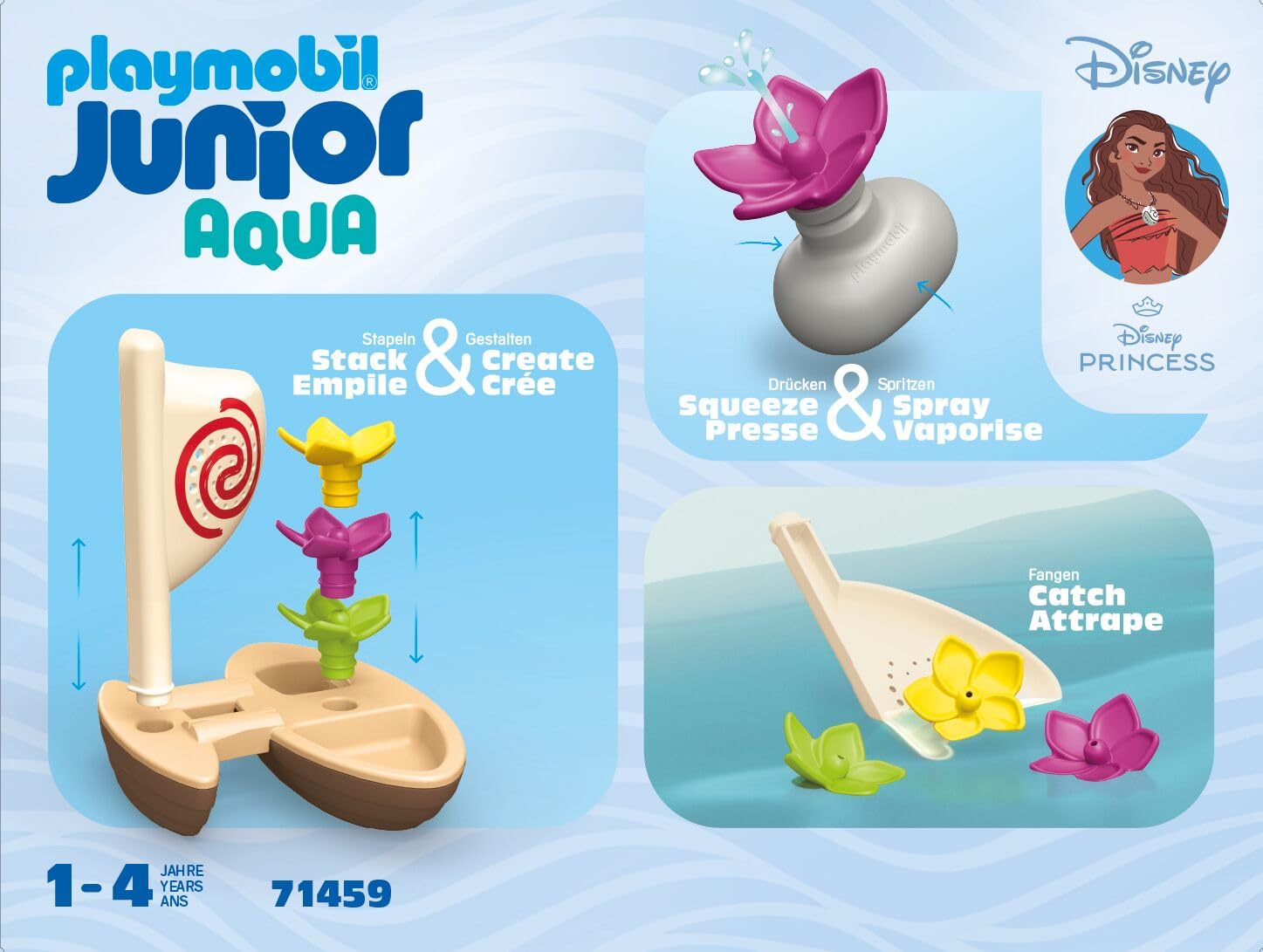 Sustainable packaging and plant-based materials in Playmobil Junior Moana.