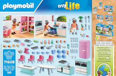 Playmobil Kitchen with Dining Table dining area with dishes for shared meals and role play meals