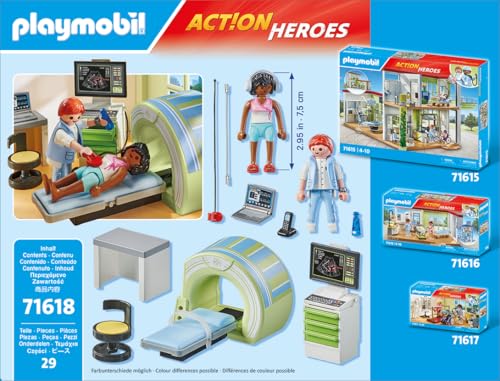 Playmobil MRI with Child: desk and computer setup boosts hospital-themed role-play