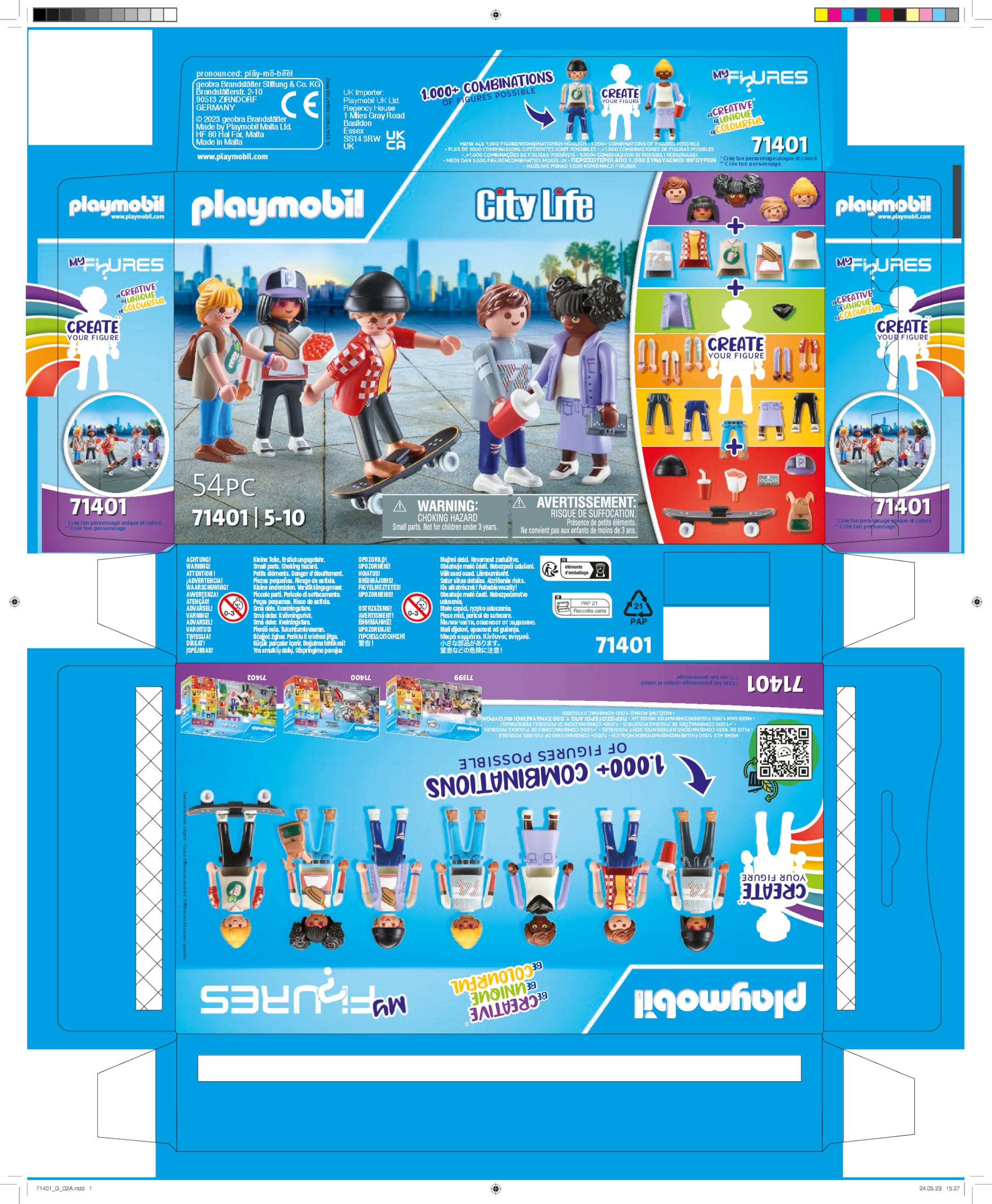 Playmobil My Figures Fashion: tiny parts require adult supervision for safe imaginative play.
