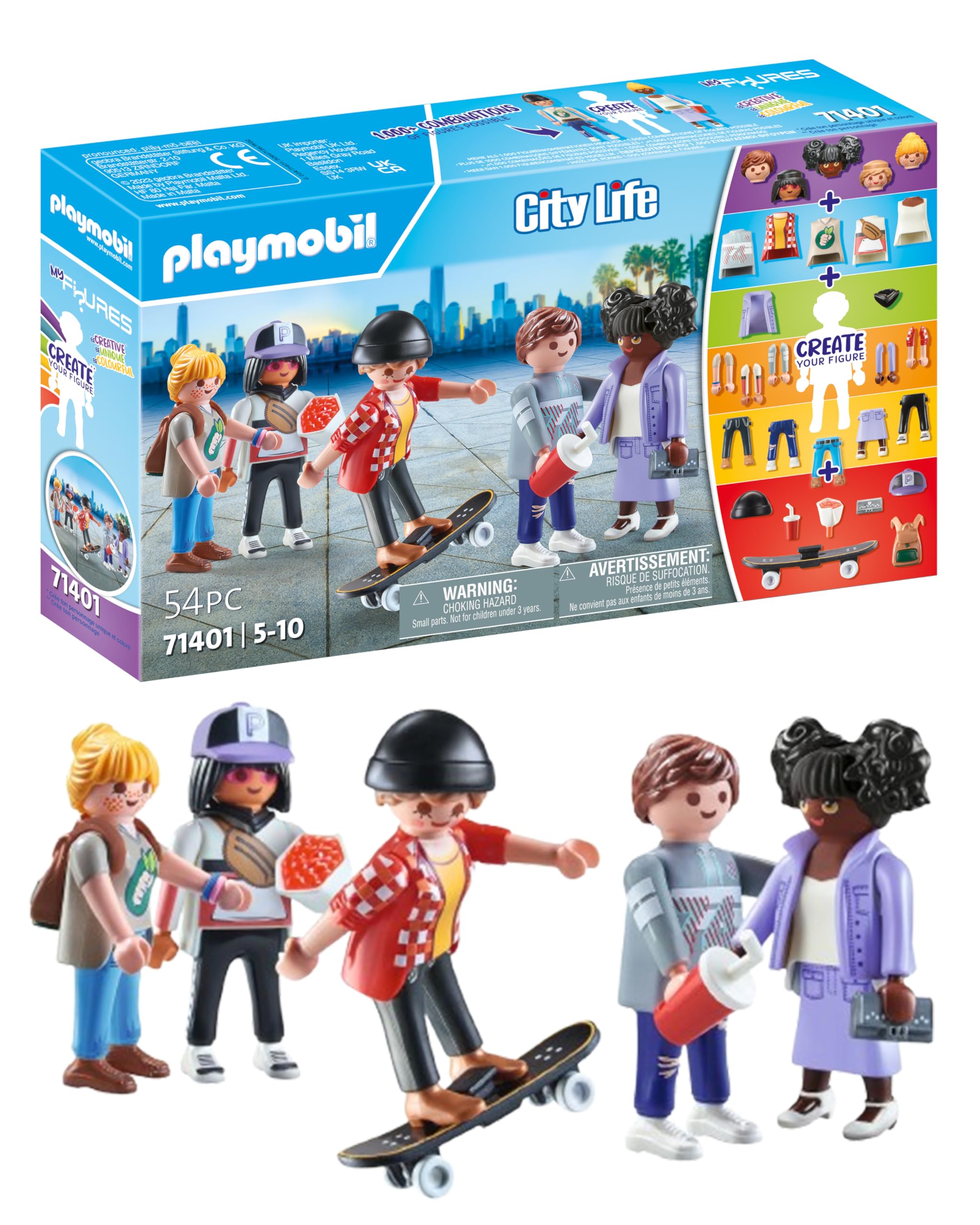 Playmobil My Figures Fashion: seven mix-and-match figures for creative storytelling.