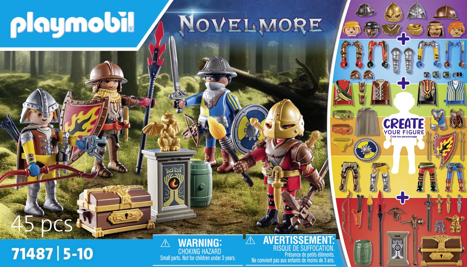 Playmobil My Figures Knights of Novelmore accessories bundle enables creative knight outfits and gear