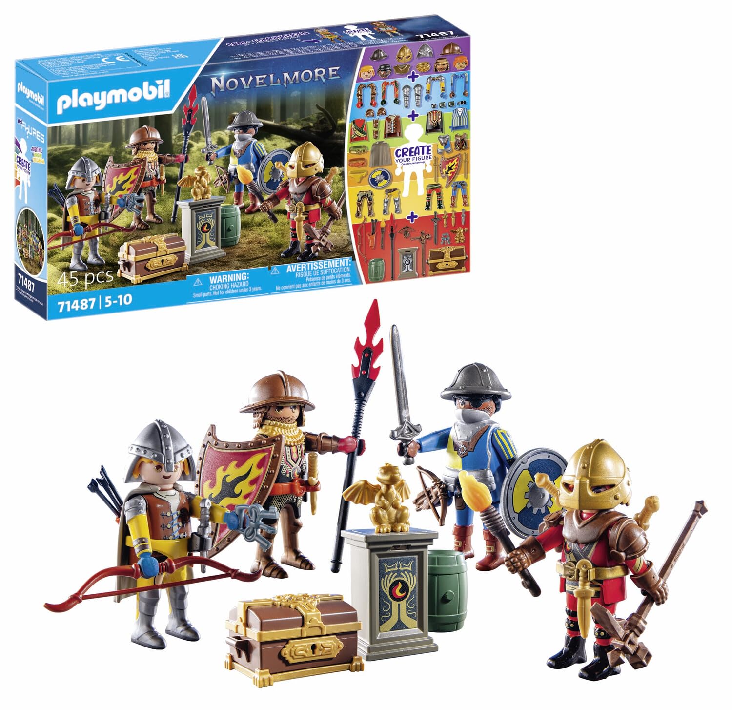 Playmobil My Figures Knights of Novelmore: four figures ready for imaginative play and mix-and-match adventures