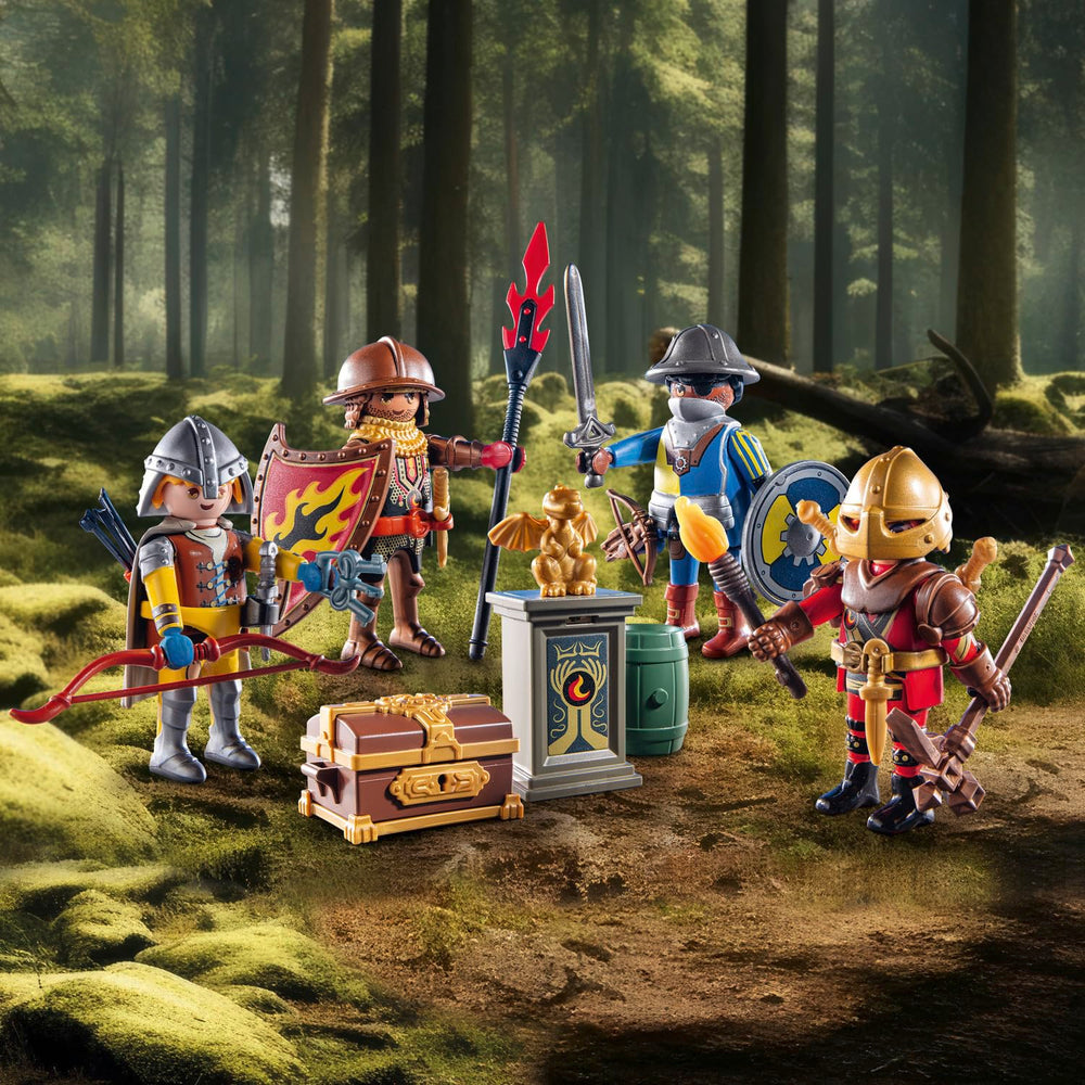 Playmobil My Figures Knights of Novelmore golden dragon statue for dramatic moments in play