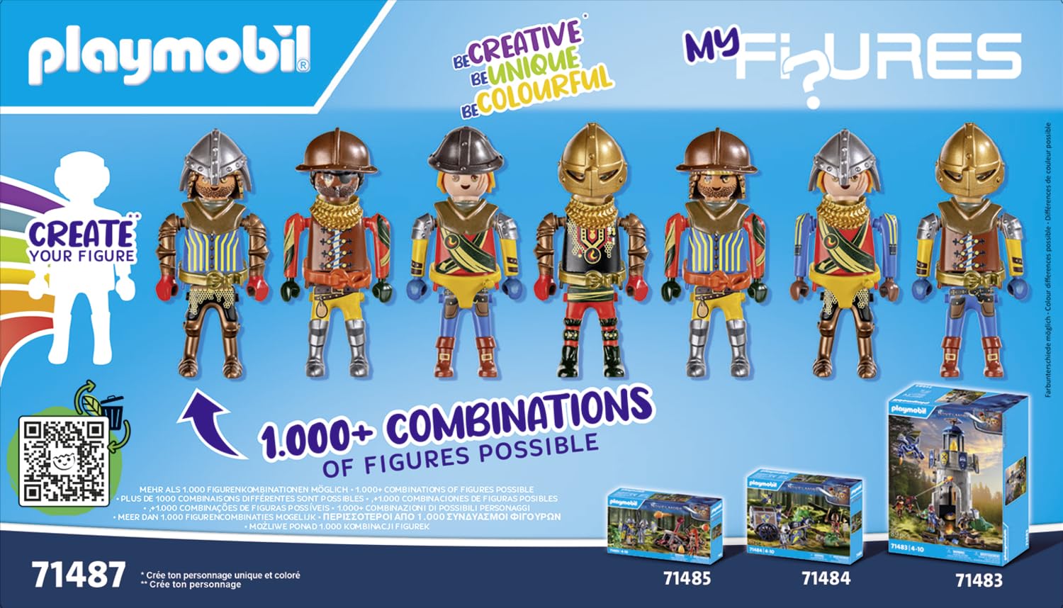 Playmobil My Figures Knights of Novelmore removable helmets for quick character changes
