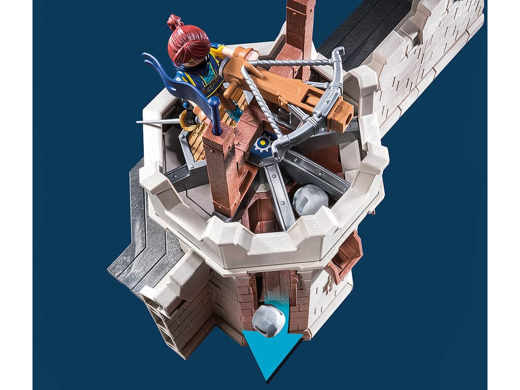 Playmobil Novelmore crossbow tower attachment for expanding castle play.