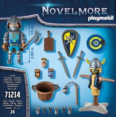 Playmobil Novelmore practice cans as targets that spark pretend win moments.