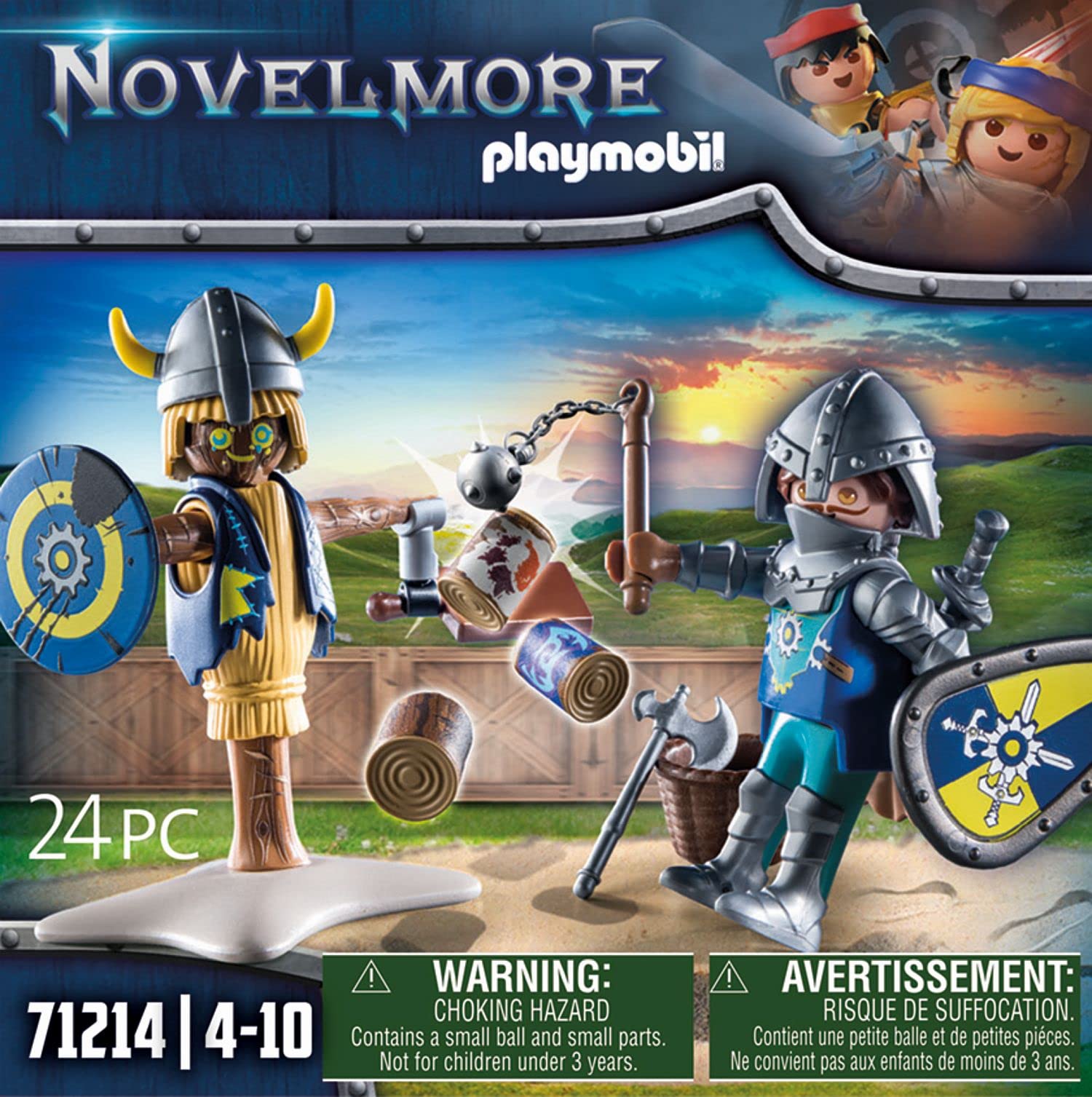 Playmobil Novelmore shield for shield-hand training and protective role-play scenes.