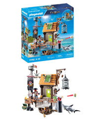 Playmobil Pirate Harbor dock promotes imaginative ship docking playtime.