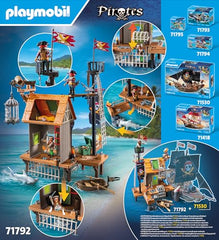 Playmobil Pirate Harbor prison-under-dock enables action-packed treasure hideouts.
