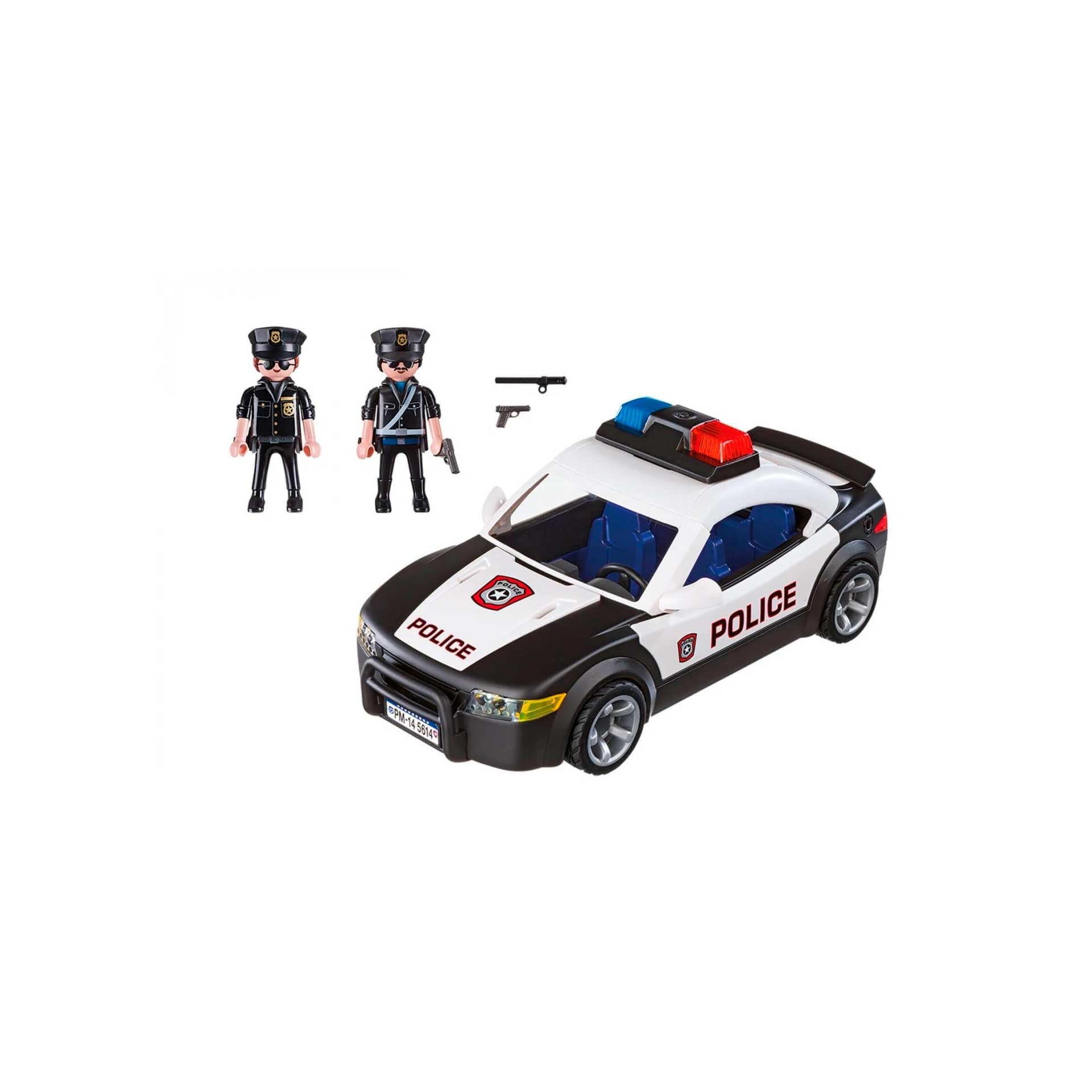 Playmobil Police Cruiser removable roof enables easy interior access during role-play.
