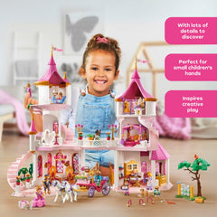 Playmobil Princess Castle spiral staircases spark exploration.