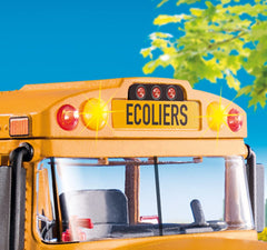 Playmobil School Bus interior seating fits seven figures for group adventures.