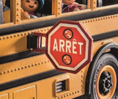 Playmobil School Bus removable roof enables quick access for play scenes.
