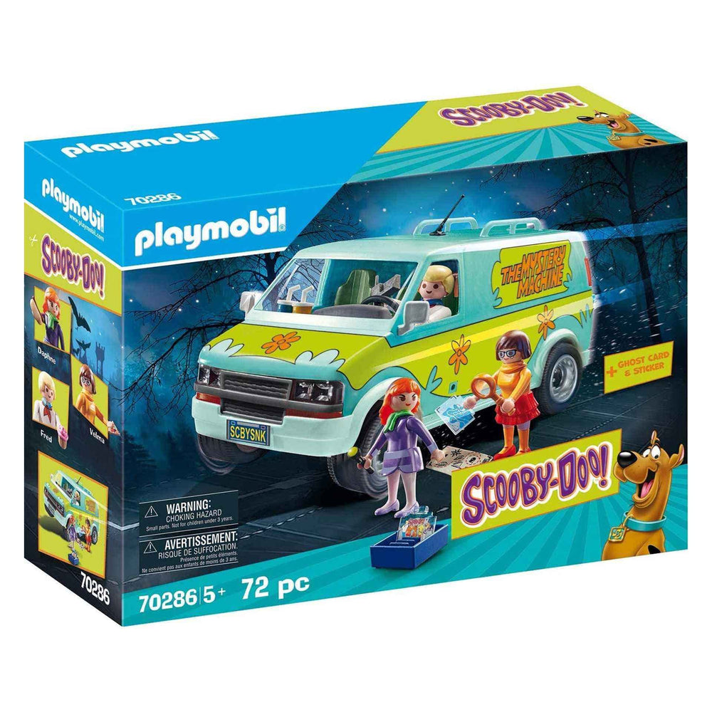Playmobil Scooby-Doo Mystery Machine front view inspires imaginative play and mystery adventures.