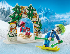 Playmobil Ski World food stand with treats invites snack-time moments