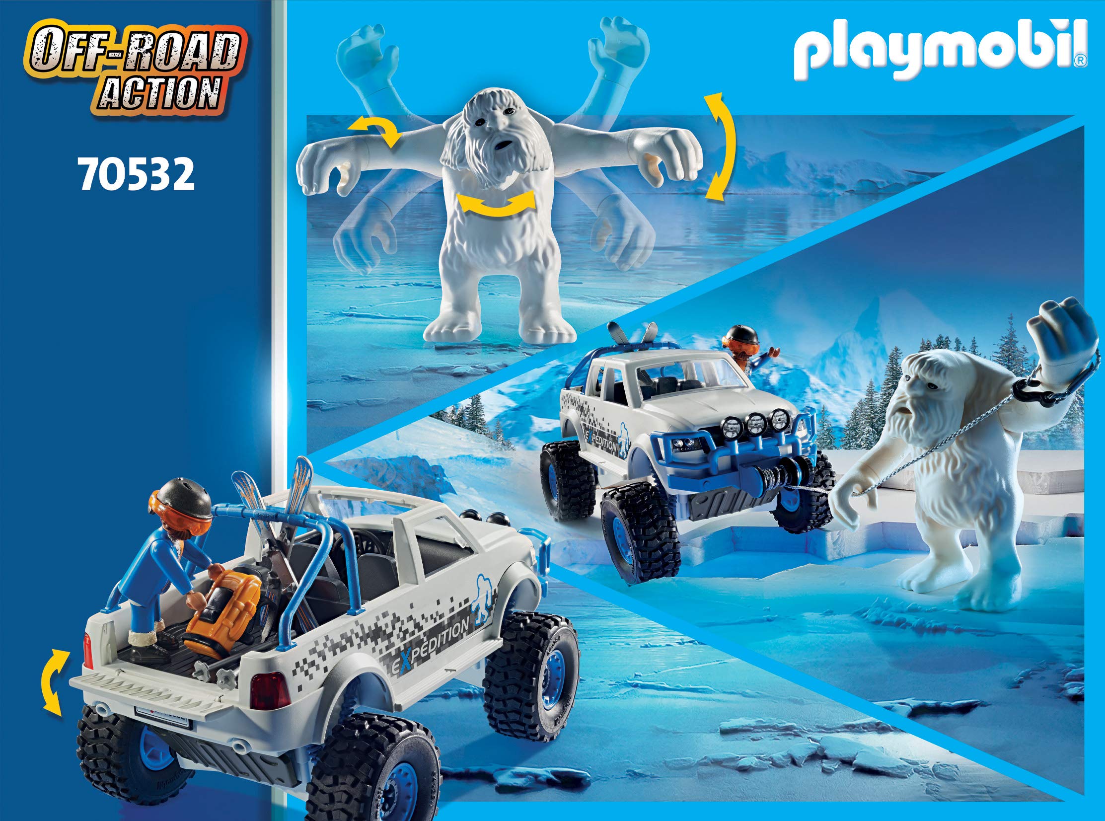 Playmobil Snow Beast Expedition skis enable easy exploration of challenging snow routes.