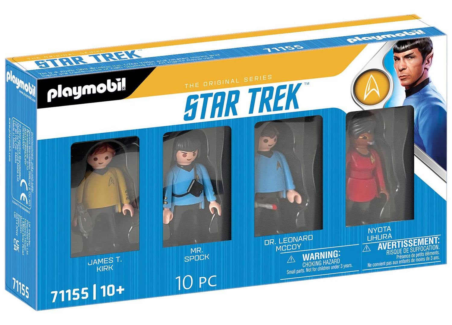 Playmobil Star Trek Kirk figure with phaser for action play and display.