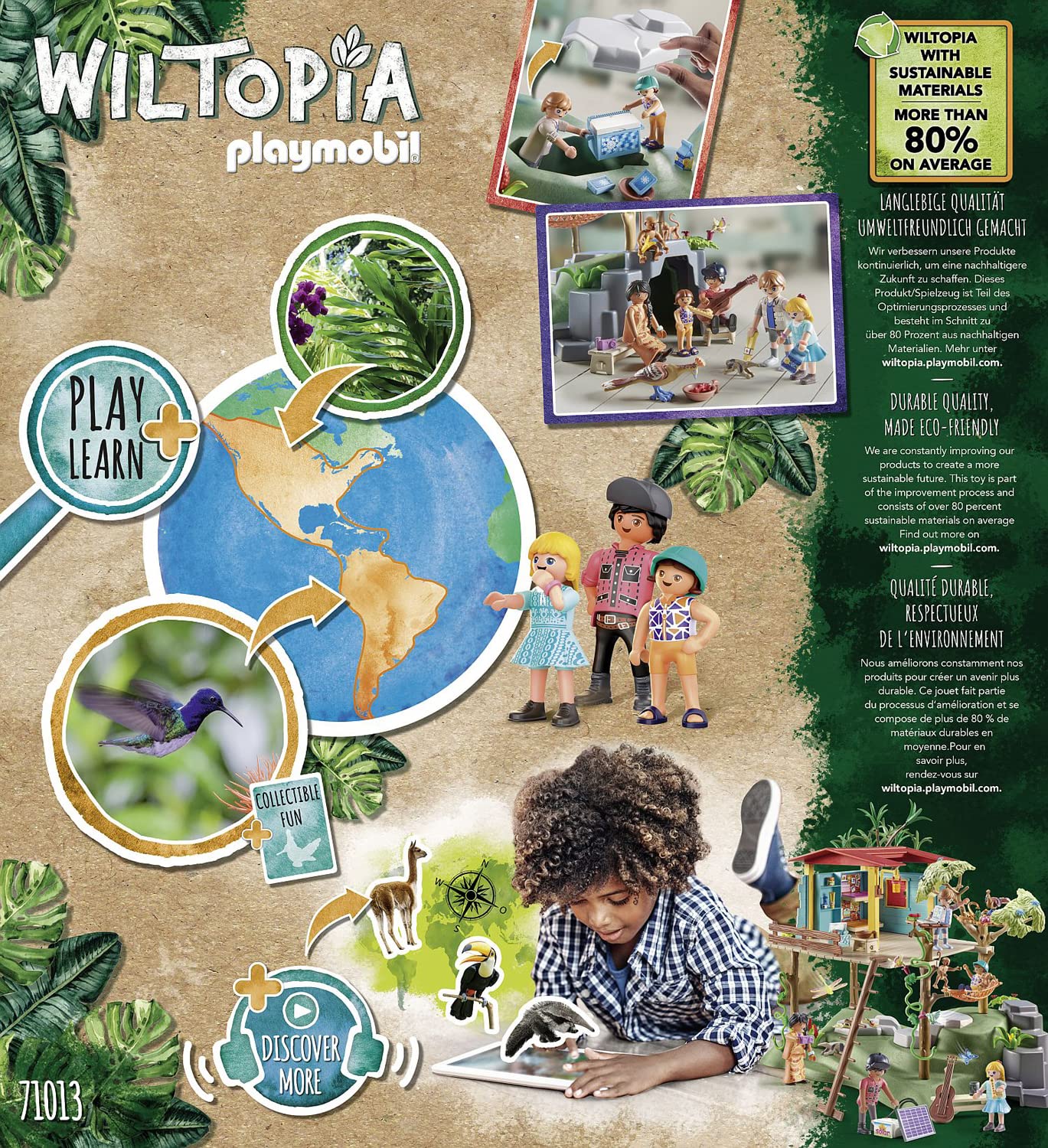 Playmobil Wiltopia bird nest on a tree, adding wildlife detail to the scene.
