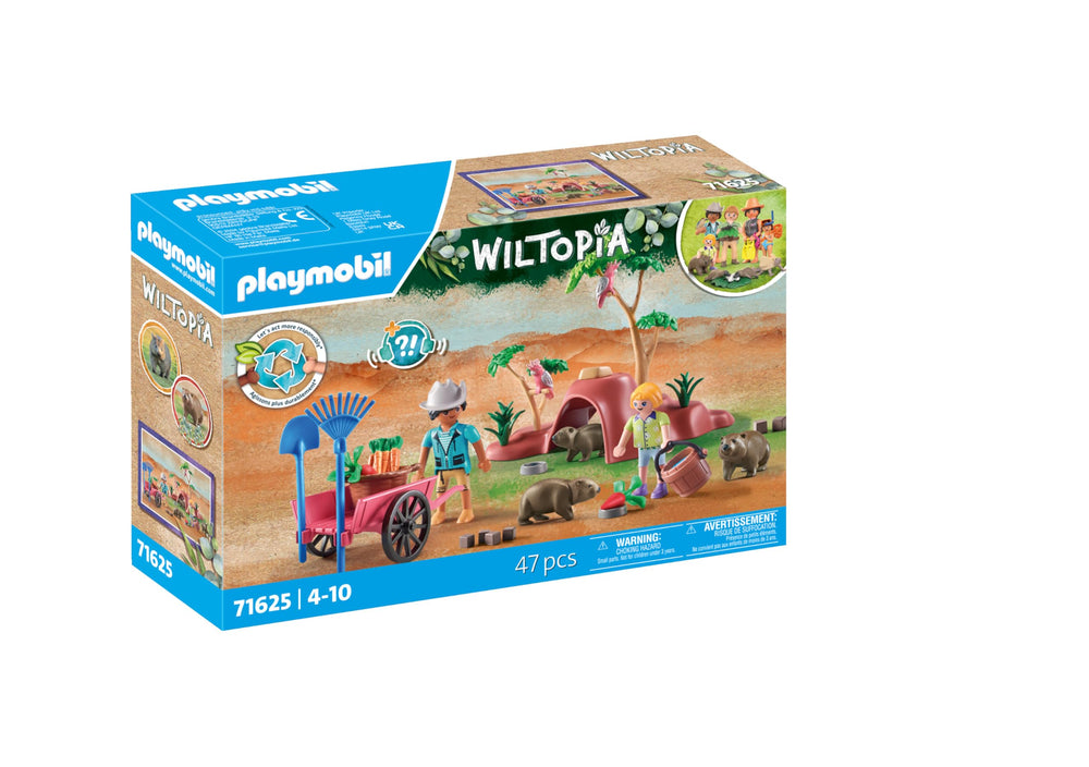 Playmobil Wiltopia burrow and accessories promoting hands-on habitat maintenance and storytelling.
