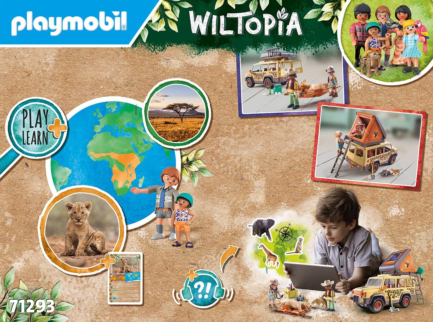 Playmobil Wiltopia gas can fueling action for authentic vehicle play