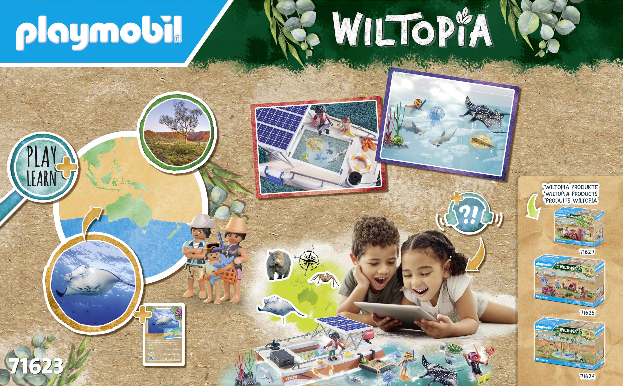 Playmobil Wiltopia sea turtle figure for educational water world adventures