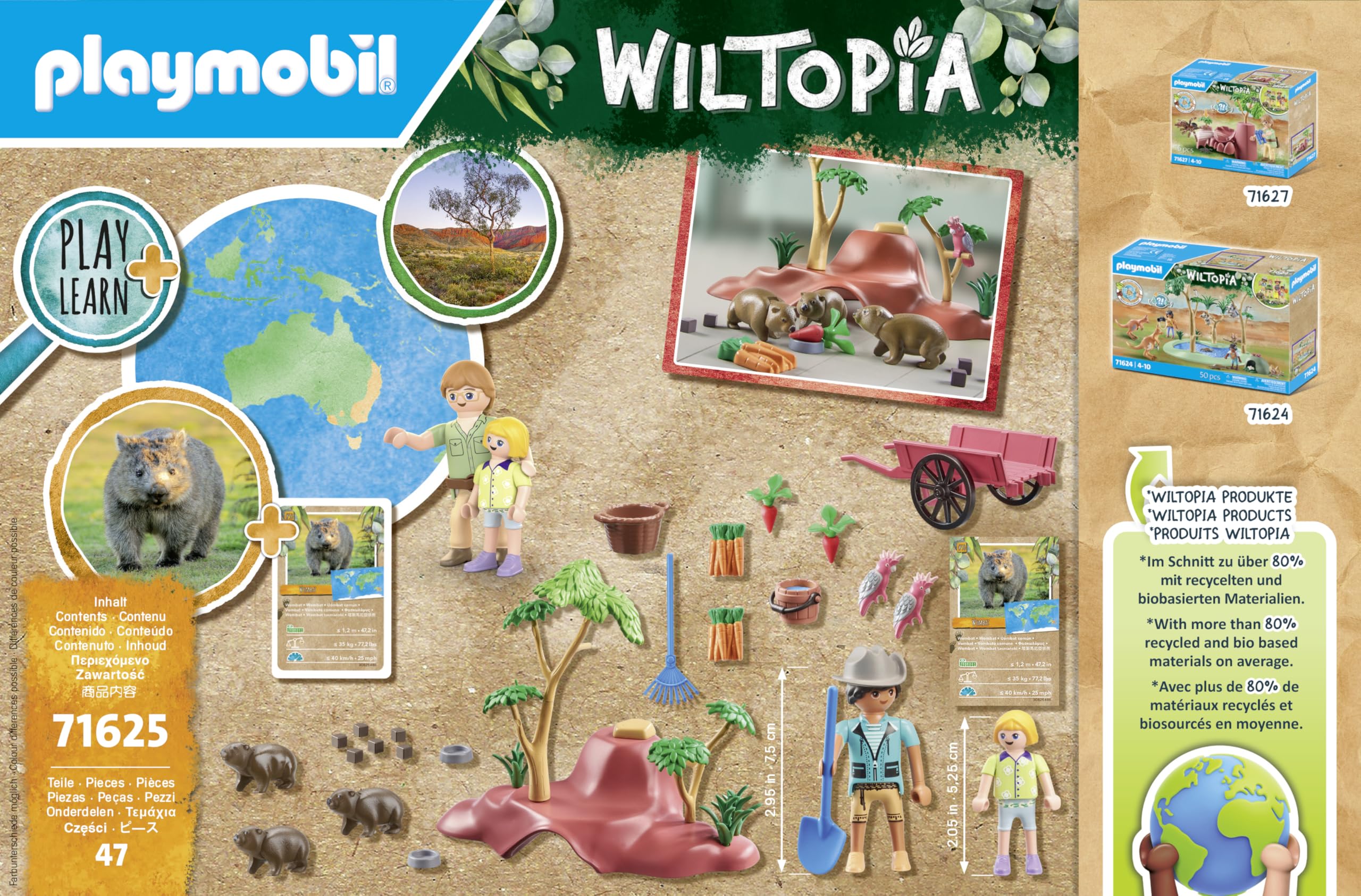 Playmobil Wiltopia shelter tree detail adds natural scenery for adventures.