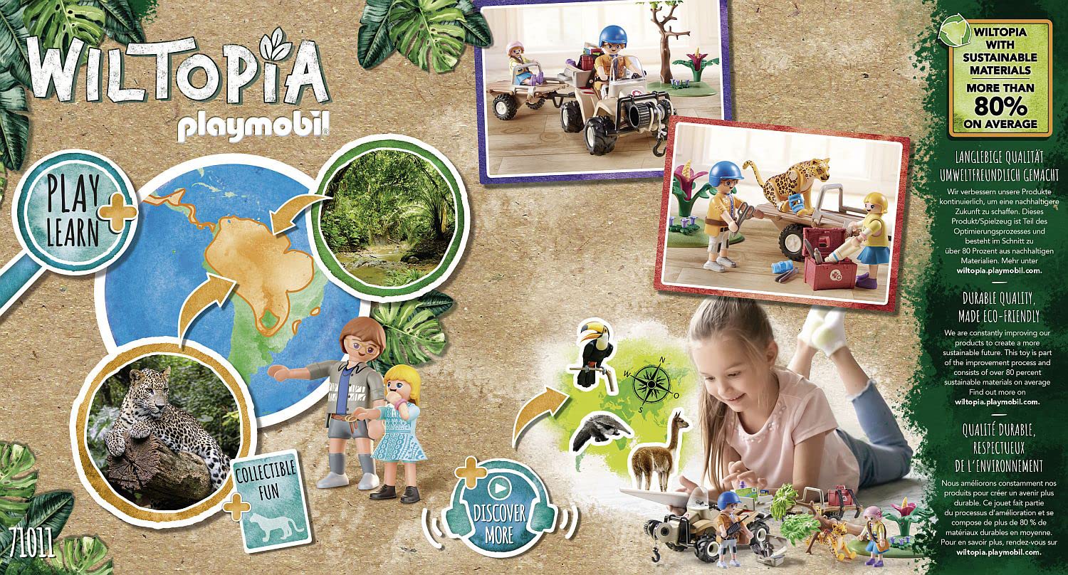 Playmobil Wiltopia tiltable tree stands upright or falls for varied scenes.