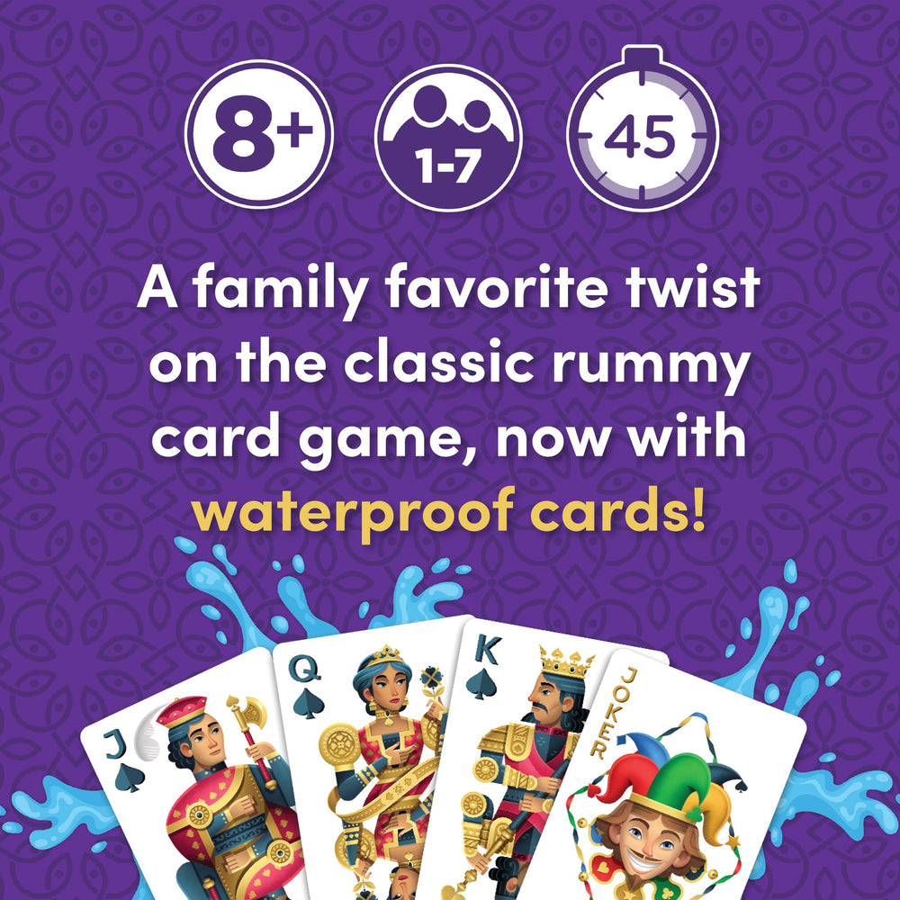 PlayMonster Five Crowns family card game on table for engaging learning and fun.