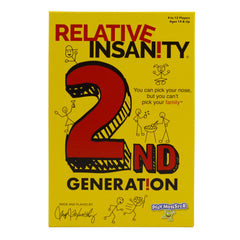 PlayMonster Relative Insanity game cover showing vibrant cards for family night fun.