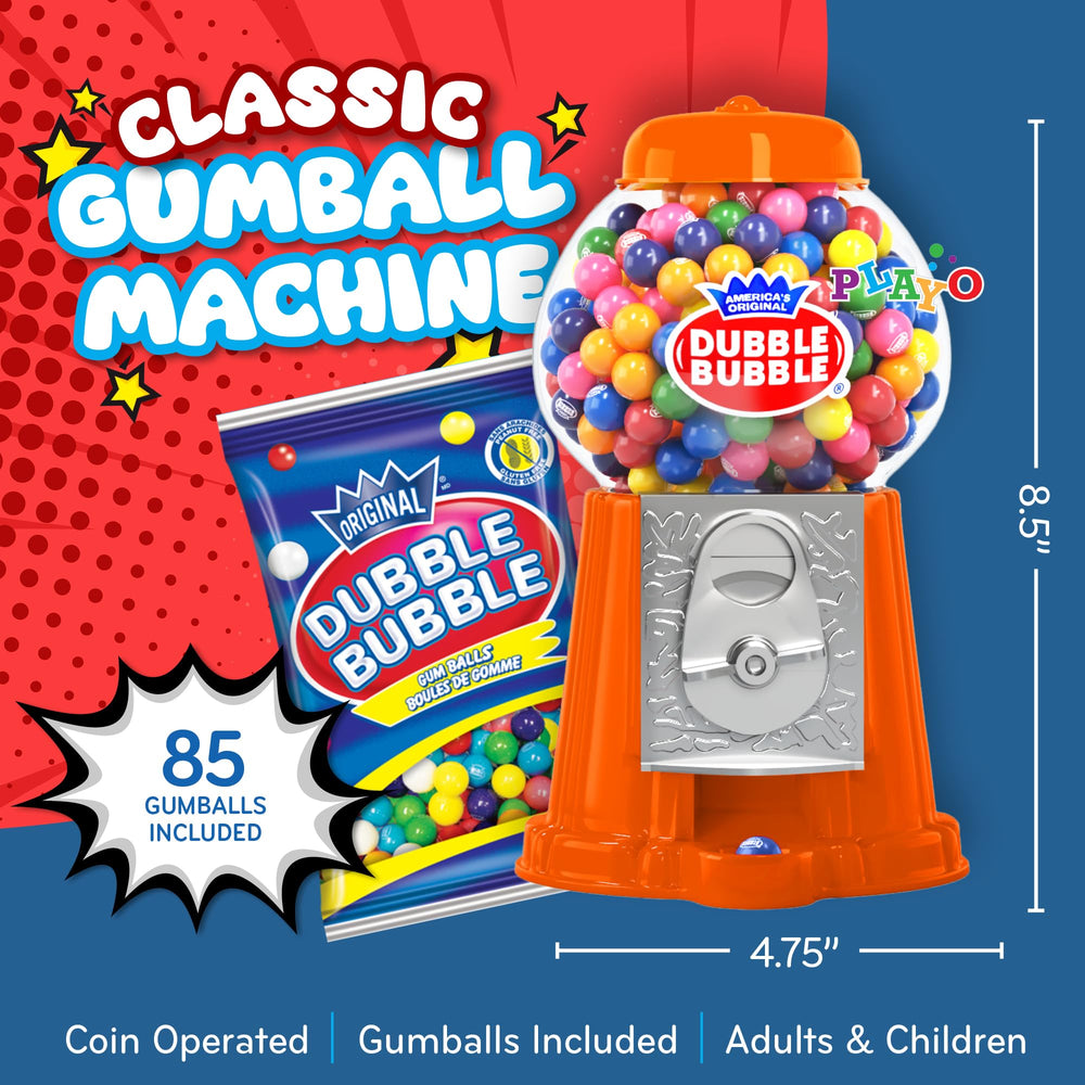 Playo gumball machine side view showing coin mechanism