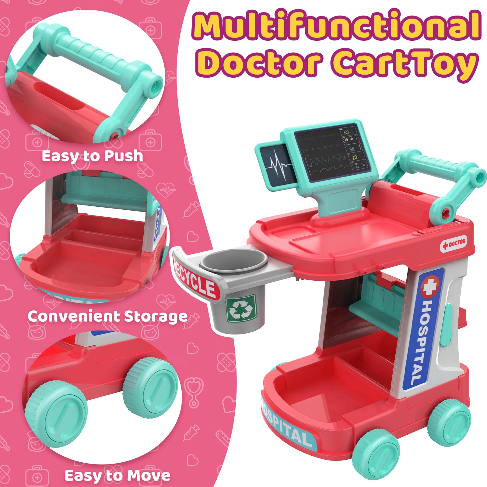 PlayRepublic Doctor Kit scissors and tweezers enable precise practice.