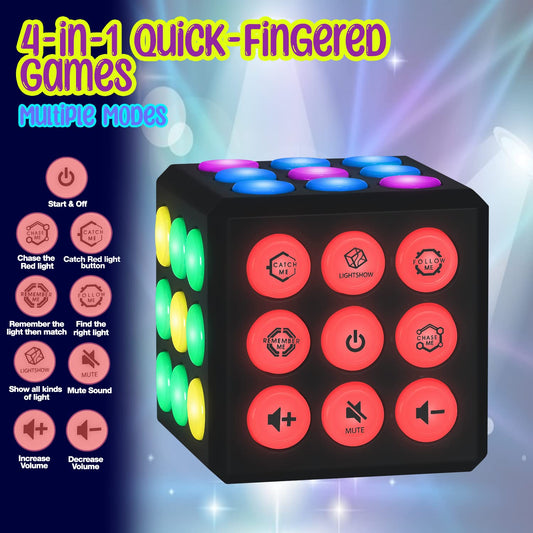 PlayRoute cube light-show mode showcasing immersive sensory play