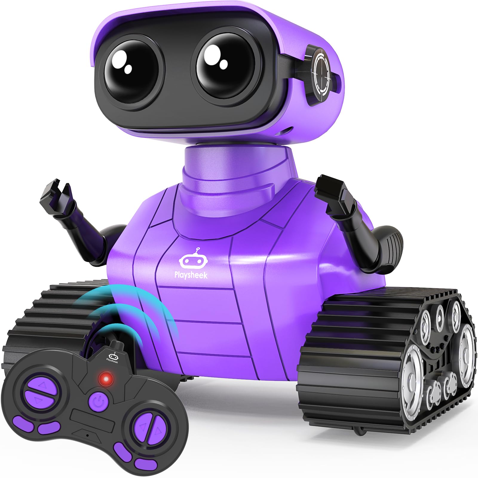 Playsheek Rechargeable Emo Robot ready for playtime with USB charging.