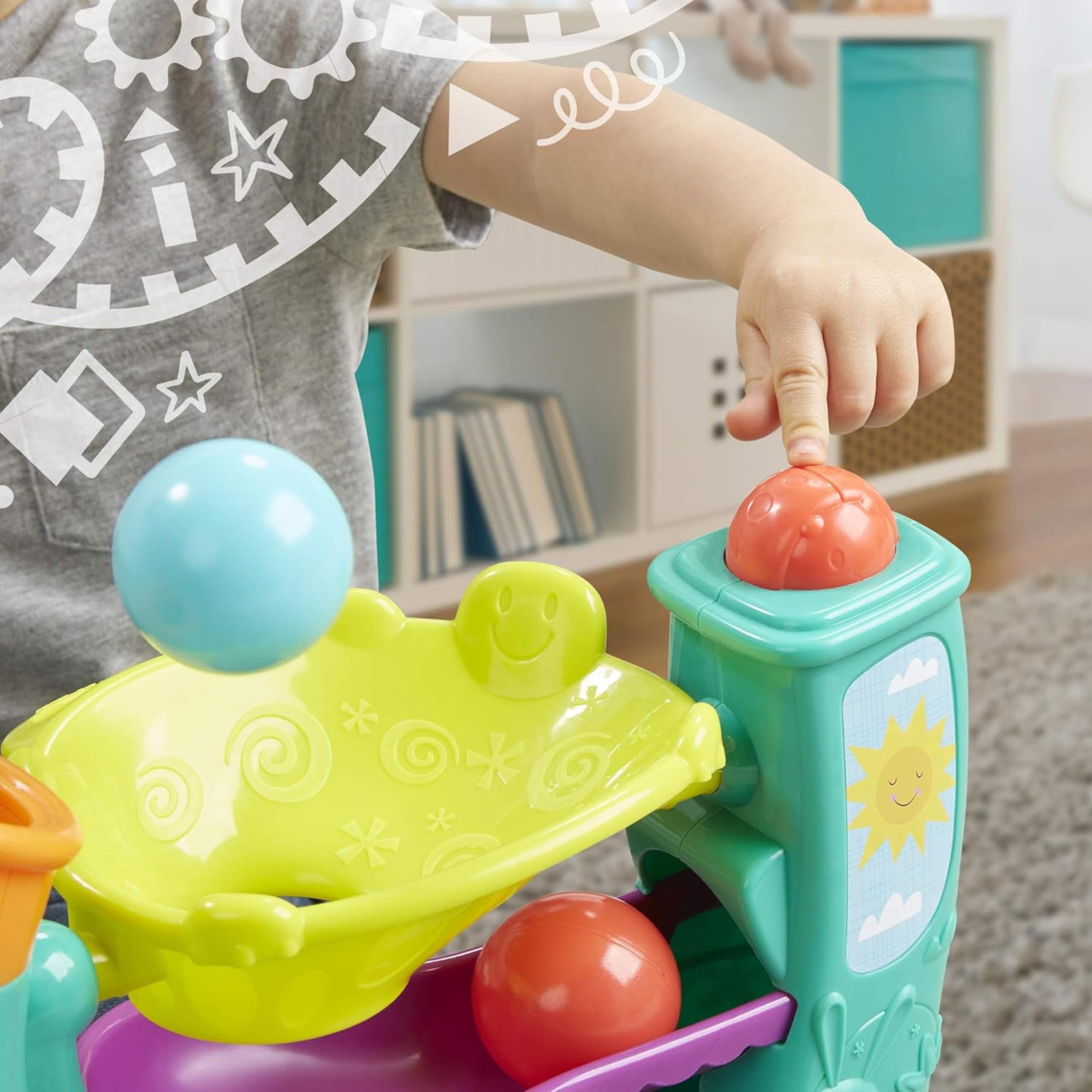 Playskool Chase 'N Go Ball Popper button tunes trigger six melodies