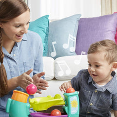 Playskool Chase 'N Go Ball Popper adjustable trunk launches balls across the room