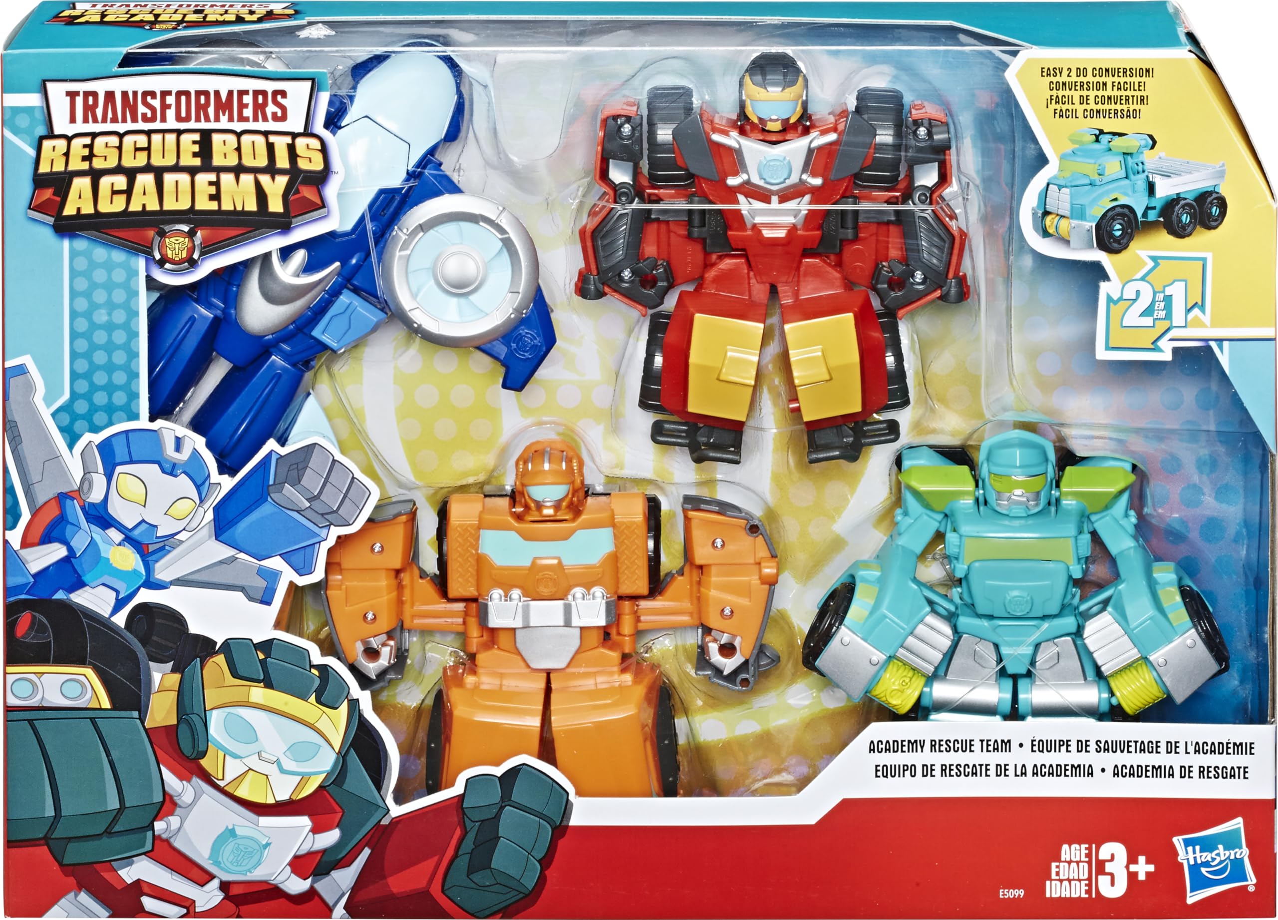 Playskool Heroes Transformers Rescue Bots Academy Hot Shot robot figure ready for rescue missions